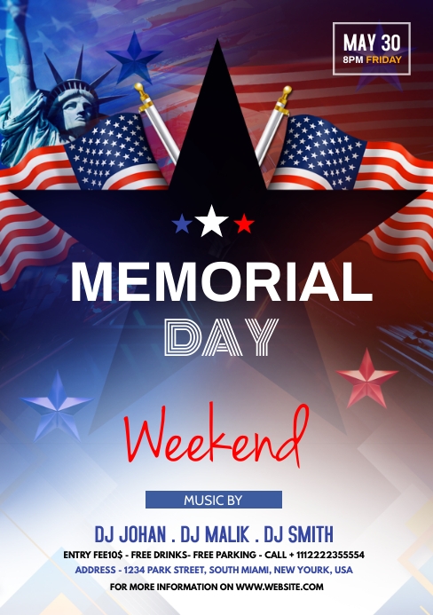 Memorial Day Party Template PosterMyWall