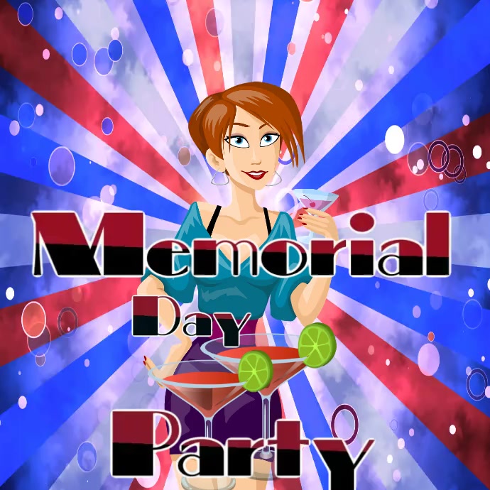 Memorial day party video tampelte Template | PosterMyWall