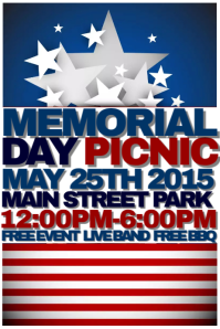 Memorial Day Picnic 海报 template