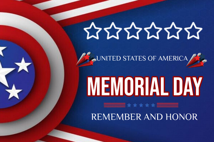 Memorial Day Poster Design 2024 Template | PosterMyWall