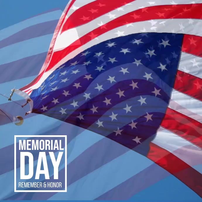 Memorial Day Poster with a Flag Template | PosterMyWall
