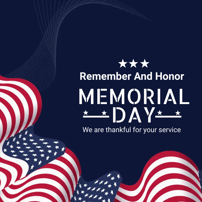 memorial day Professional Poster Instagram Po Template | PosterMyWall