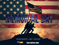 Memorial Day Remember and Honor Video Flyer (format US Letter) template