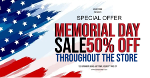 MEMORIAL DAY RETAIL SALE EVENT TEMPLATE Facebook Shared Image