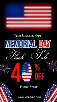 memorial day sale ad,memorial day promotion 数字显示屏 (9:16) template