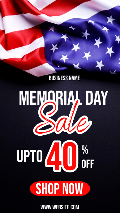 memorial day sale ad,memorial day promotion Instagram Story template