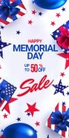 Memorial Day sale banner ads template