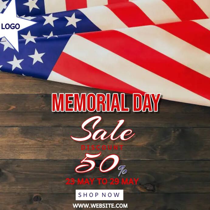 memorial day sale Template PosterMyWall