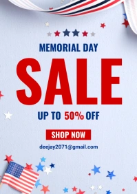 Memorial day sale A4 template