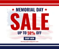 Memorial day sale Mittelgroßes Rechteck template