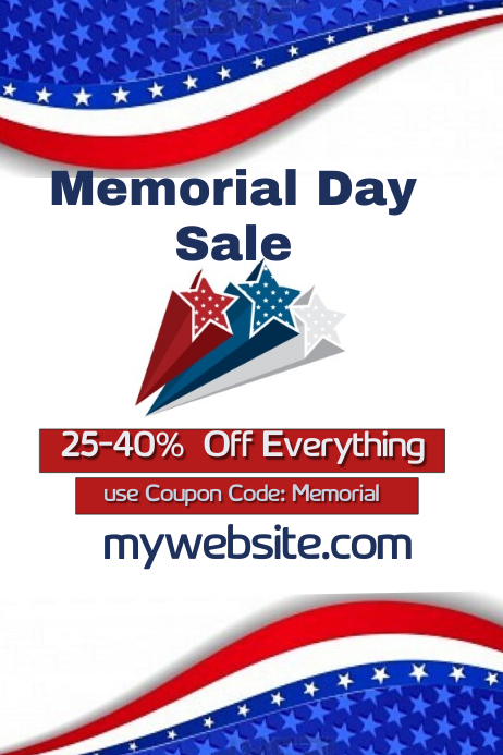 memorial day sale event template postermywall memorial day sale flyer