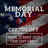MEMORIAL DAY SALE EVENT Flyer Template Vierkant (1:1)