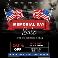 Memorial Day Sale Event Flyer Template Quadrato (1:1)