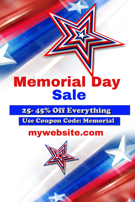 Memorial Day Sale Event Template | PosterMyWall