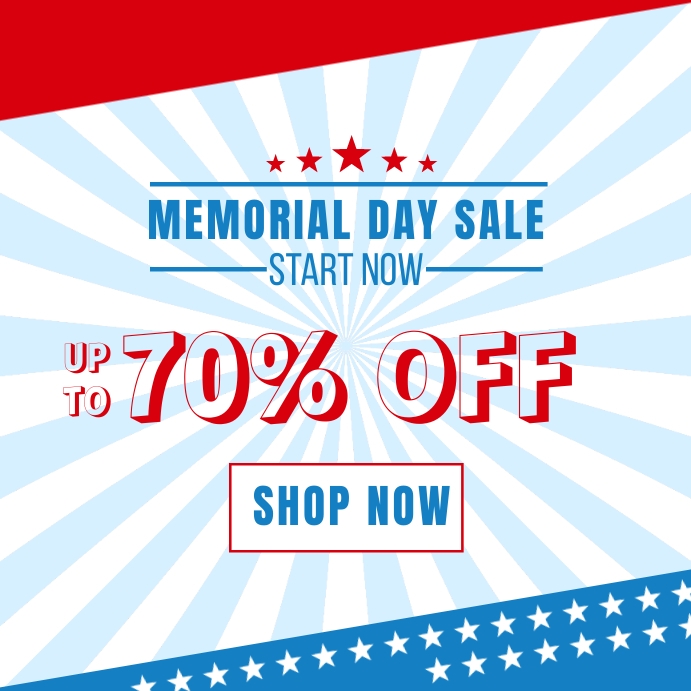 Memorial Day Sale Flyer Iphosti le-Instagram template