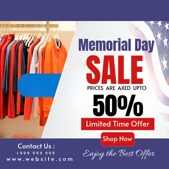 Memorial day sale flyer Template | PosterMyWall