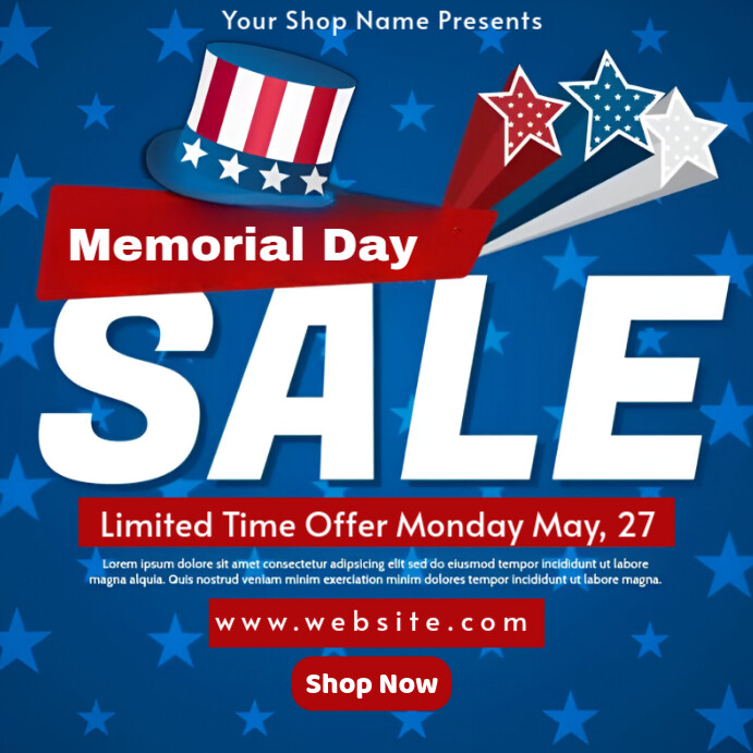 Memorial day sale flyer memorial day sale poster Template | PosterMyWall