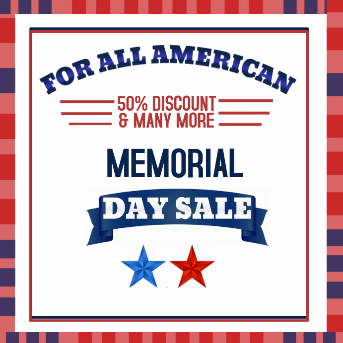 Memorial Day Sale Template PosterMyWall