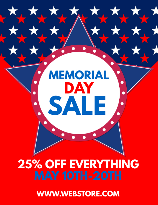 Copy of Memorial Day Sale Flyer PosterMyWall