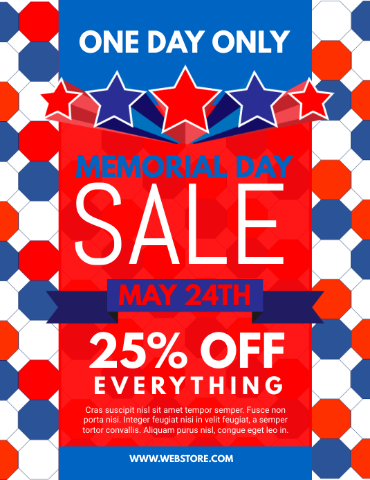 Memorial Day Sale Flyer Template PosterMyWall