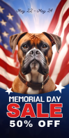 Lilla Memorial Day Sale Rul-op banner 3' × 6' Template