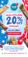 白色 Memorial Day Sale Rul-op banner 3' × 6' Template