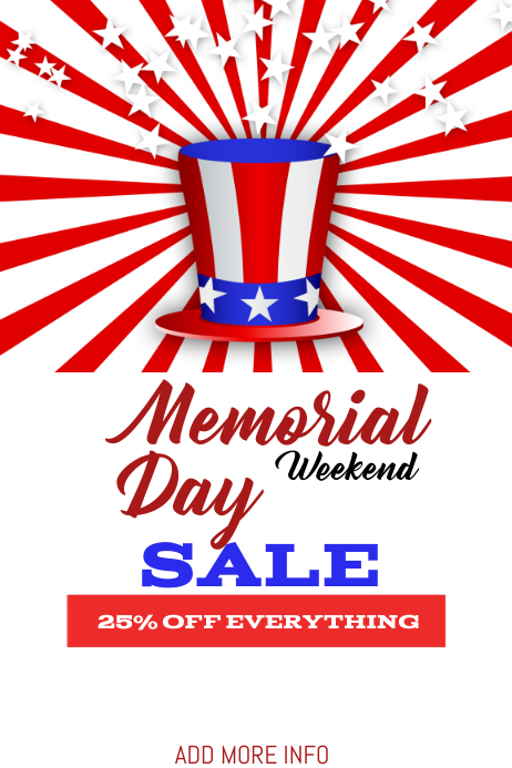 Copy of Memorial day sale template flyer | PosterMyWall