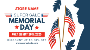 Memorial Day Sale Twitter Post template