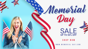 Memorial day sale twitter post template