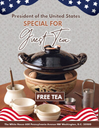 memorial day tea for all guests 传单(美国信函) template