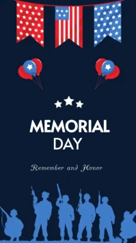 Memorial Day template Digitale Vertoning (9:16)