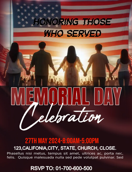 Copy of Memorial Day template flyer design | PosterMyWall