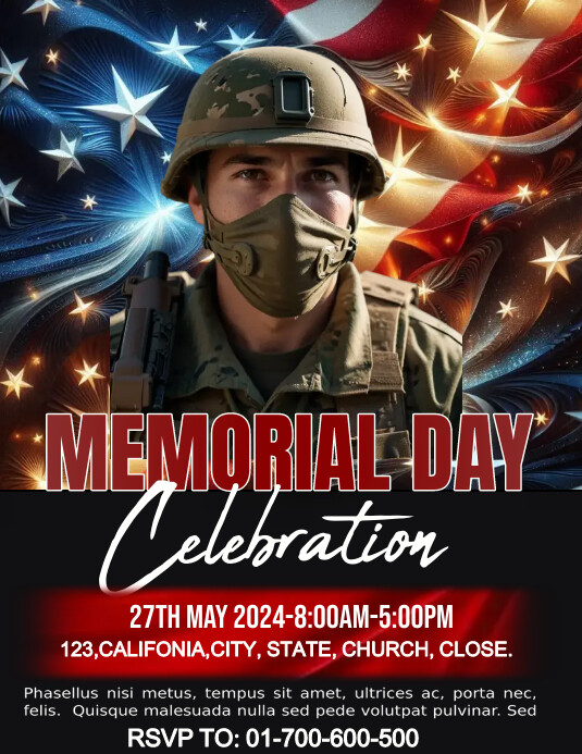 Copy of Memorial Day template flyer design | PosterMyWall