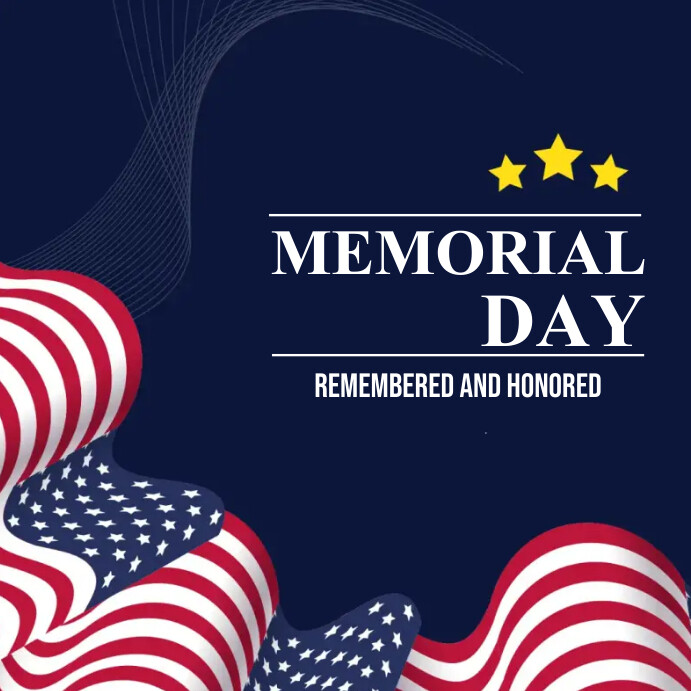 Memorial day template Instagram post 2024 | PosterMyWall