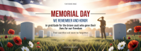 Memorial Day Tribute Facebook Cover Banner Template Facebook-Cover