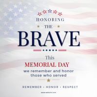 Memorial Day Tribute Flyer Template | Honoring the Brave Poster | Patriotic Remembrance Design | Ed Persegi (1:1)