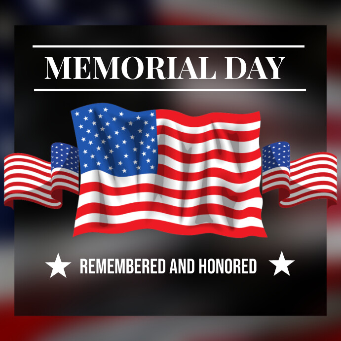 Memorial day tribute Instagram post template Modelo | PosterMyWall