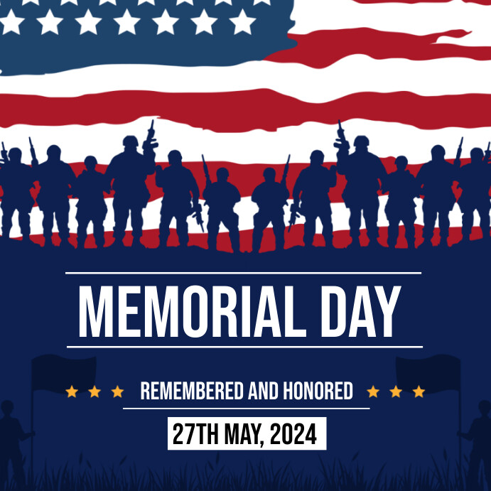 Plantilla de Memorial day tribute Instagram post template | PosterMyWall