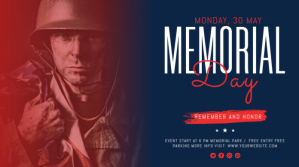 Memorial Day Twitter Post Design template