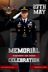 Memorial Day USA Poster template