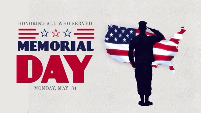 memorial day video Digital Display (16:9) template