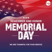 Memorial day video post Publicação no Instagram template