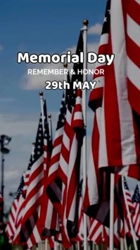 Memorial day videos Ekran reklamowy (9:16) template