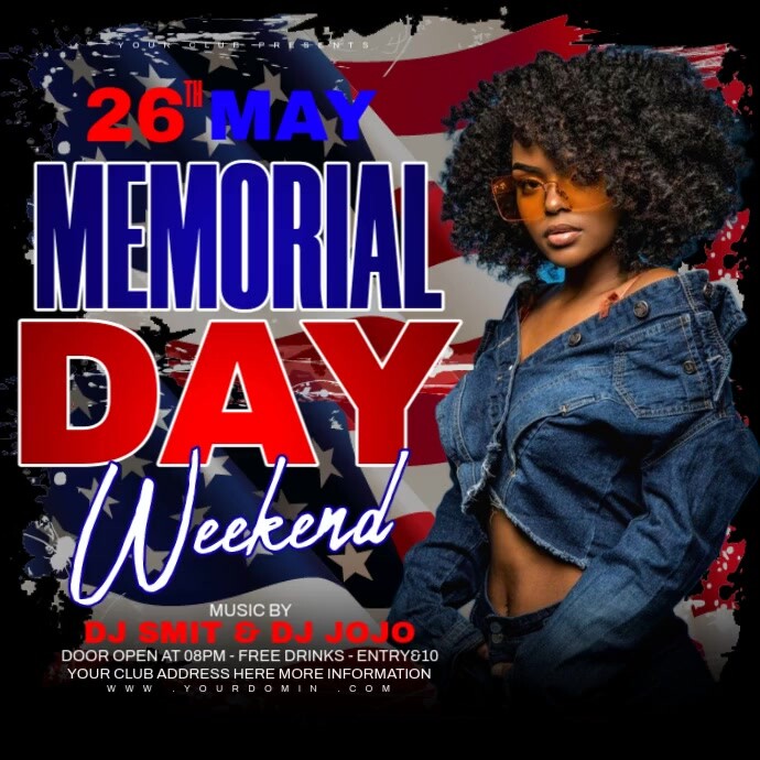 Memorial day weekend Instagram Post template