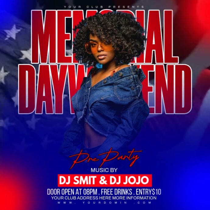 Memorial day weekend Instagram Post template