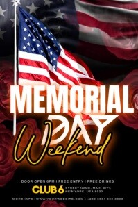 Memorial Day Weekend Poster template