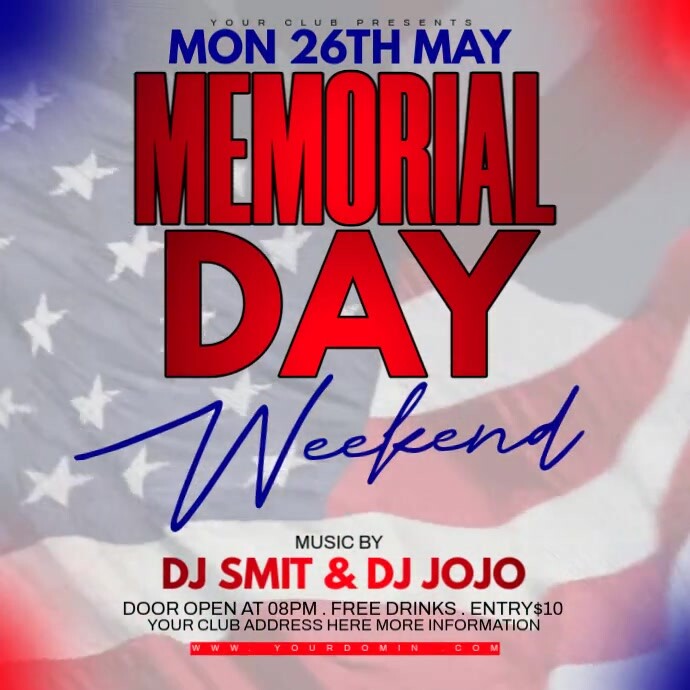 Memorial day weekend Instagram Post template