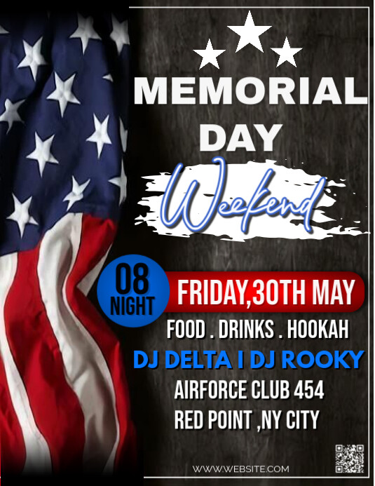 Memorial Day Weekend  Flyer (us Letter) Pamflet (VSA Brief) template