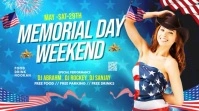 Memorial Day Weekend Flyer Apresentação (16:9) template