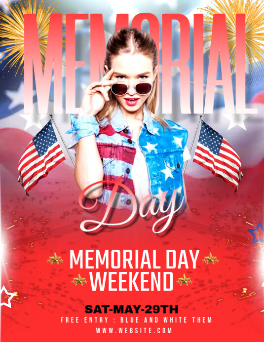 Memorial Day Weekend Flyer Template PosterMyWall